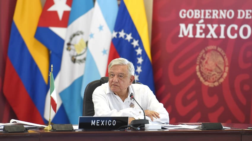 President López Obrador at the Palenque summit