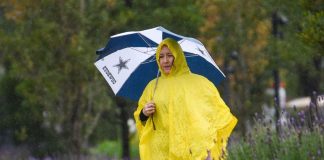 Woman with an umbrella in Toluca