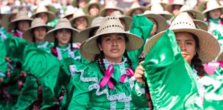 Revolution Day parade in Puebla