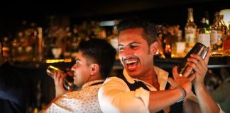 Barmen shake cocktails in Hanky Panky