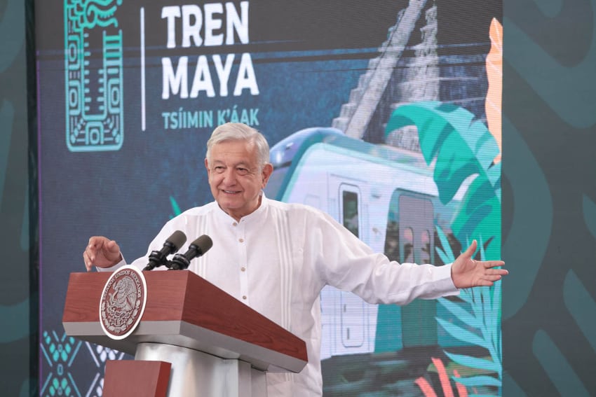 President Lopez Obrador inaugurates first sections of Maya Train