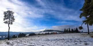 Snowy landscape in the state of México