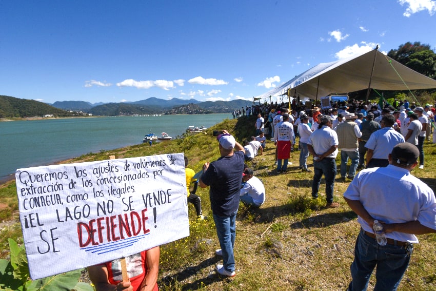 Protest in Valle de Bravo