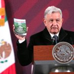AMLO with Maya Train guide