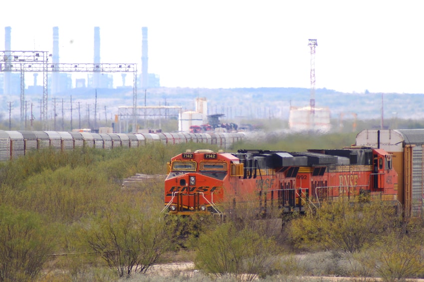 A train in Piedras Negras, Coahuila