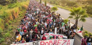 Migrant march in Chiapas