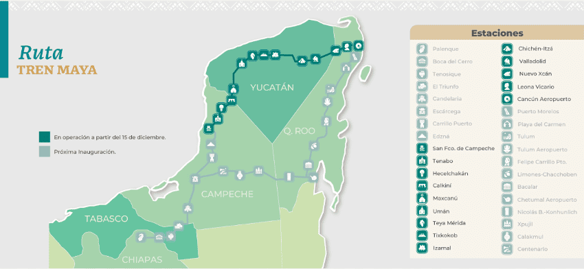 Maya Train route