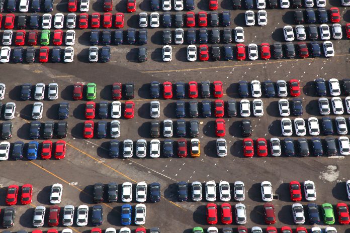 Cars lined up for exports