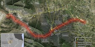 Monterrey suburban train map