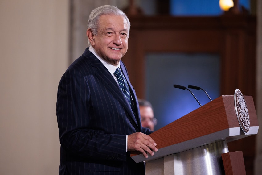 President López Obrador at a press conference