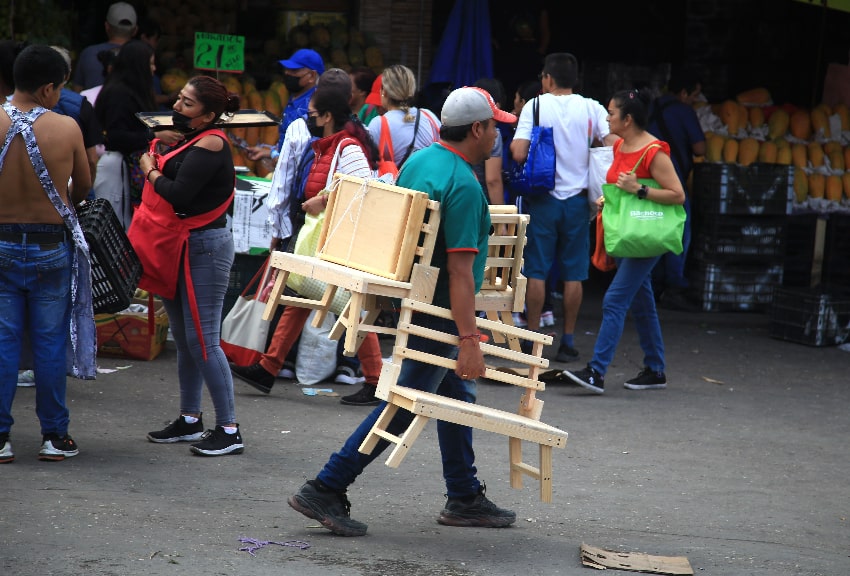 Vendor selling chairs
