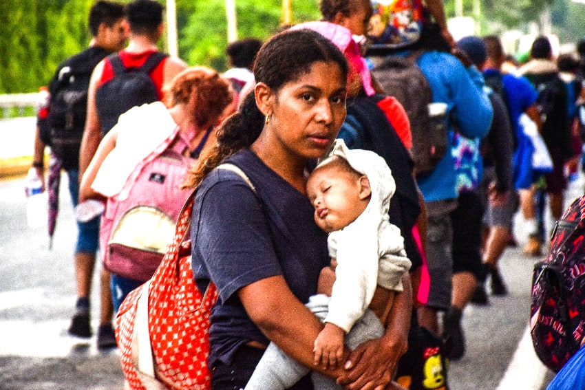 Migrant family in Chiapas