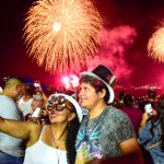 People celebrate the new year in Acapulco