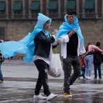 People in rain jackets