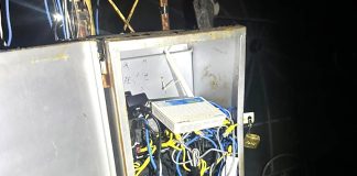 Makeshift internet service box