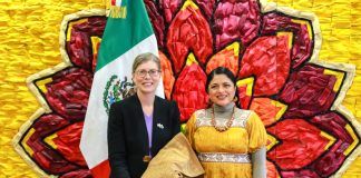 Rachel Moseley with Alejandra Frausto