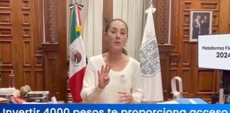 Screen capture of fake Claudia Sheinbaum video