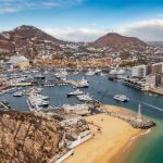 An aerial view of Cabo San Lucas, Baja California Sur.