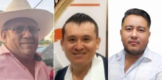 The faces of three political candidates