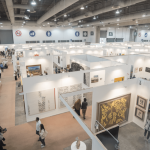 An overhead shot of the Zona Maco art fair in Mexico City