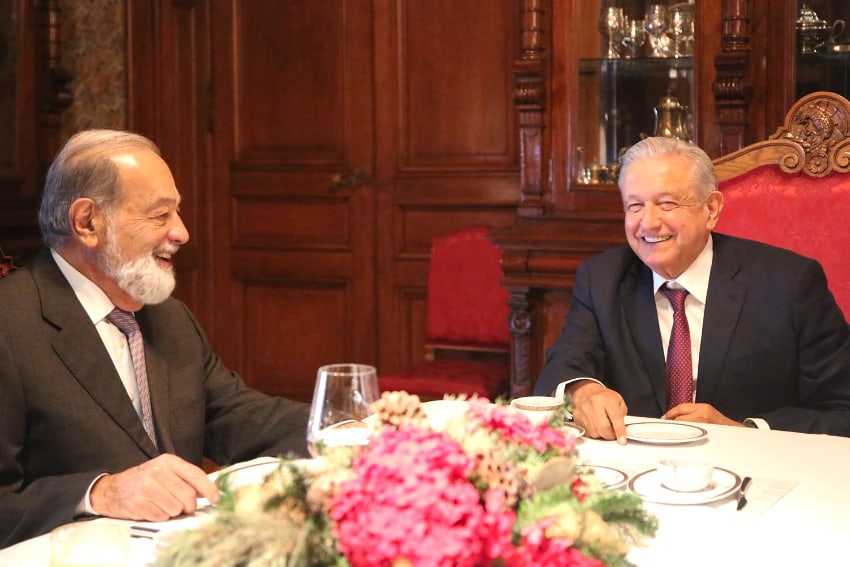 Carlos Slim and President López Obrador