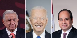 Presidents AMLO, Biden and Sisi