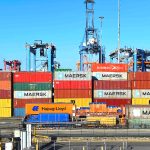 Shipping containers at Manzanillo port