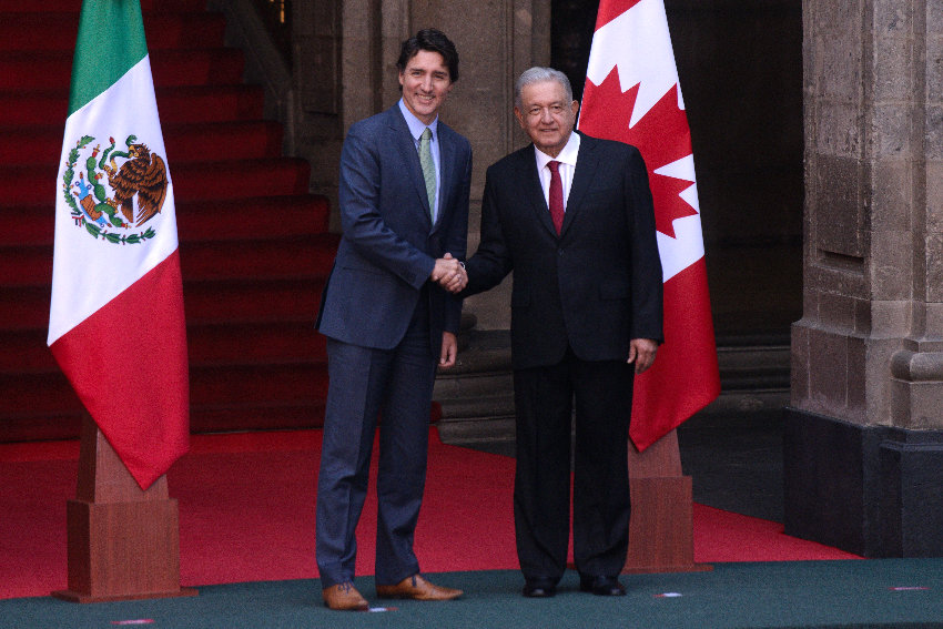 Primer Ministro Justin Trudeau con el Presidente López Obrador