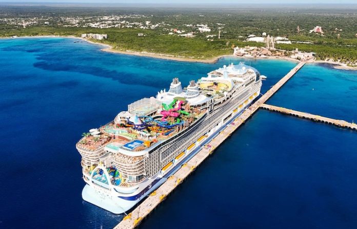 Icon of the Seas docks in Quintana Roo
