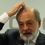 Carlos Slim at a press conference