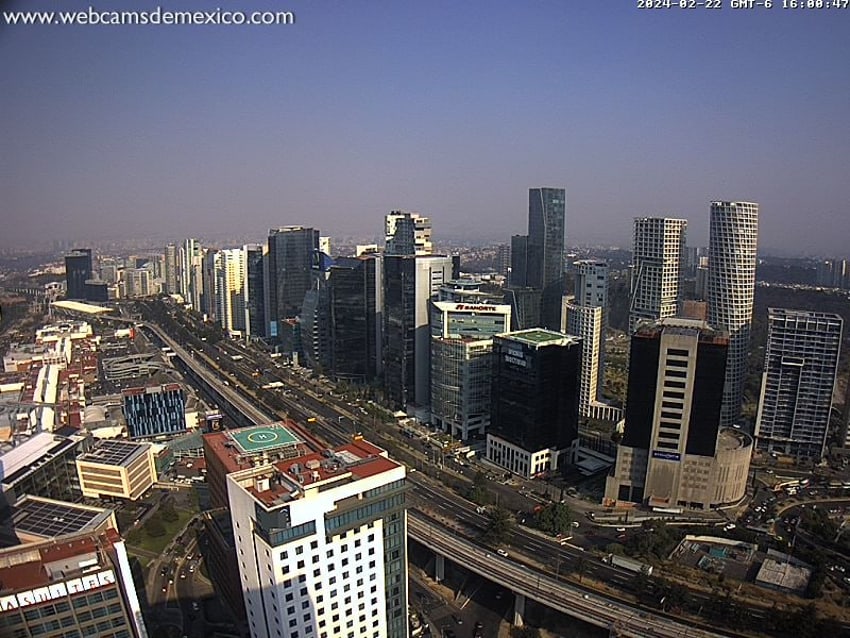 View of Mexico City from a webcam