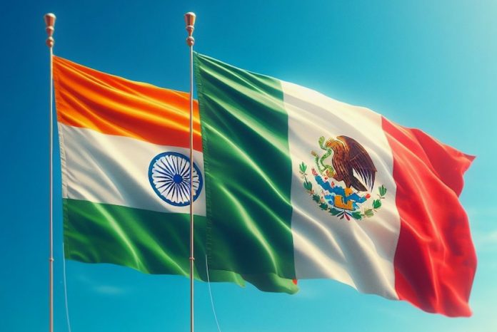 Indian and Mexican flags