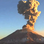Popocatépetl volcano fumarole