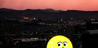 Las Vegas sphere at night