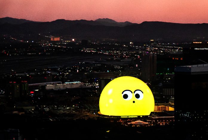 Las Vegas sphere at night