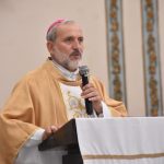 Bishop José de Jesús González Hernández speaks at the pulpit