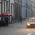 Rain on a Oaxaca street
