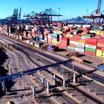 Shipping containers a the Manzanillo port