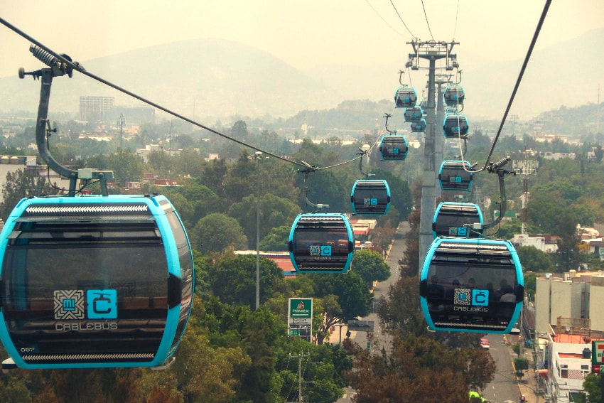 Mexico City's aerial public Cablebus system
