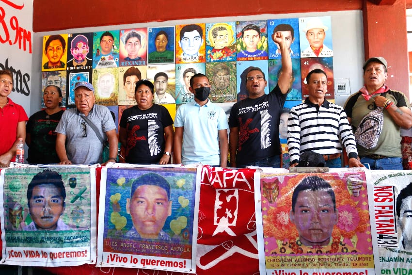 Family members of the Ayotzinapa victims