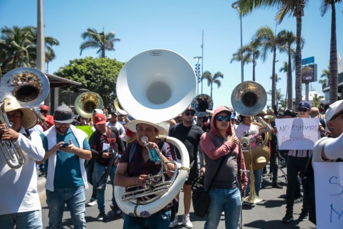 Banda musicians in Mazatlán