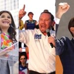 Photos of three mayoral candidates for Mexico City in 2024