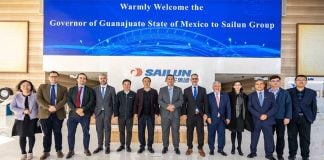 Guanajuato Gov. Diego Sinhue Rodriguez meeting with officials at Sailun Jinyu Group this week