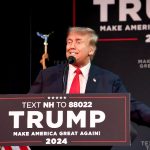 Former president Donald Trump at a campaign rally