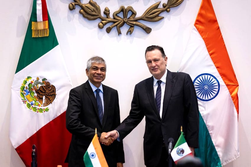 Ambassador Sharma with Querétaro governor Mauricio Kuri