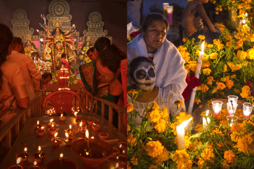 Diwali and Day of the Dead celebrations