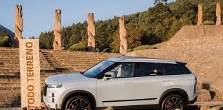 A Jaecoo vehicle on display at a launch event