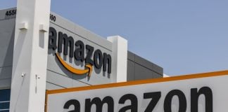 Amazon logo on a building