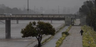 The Tijuana River in the rain