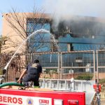 Ayotzinapa students started a fire at the state government complex in Chilpancingo, Guerrero